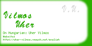 vilmos uher business card